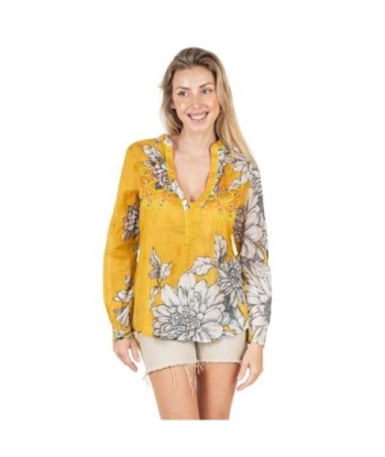 Isla Bonita Moda By SIGRIS - Camisa de Mujer Manga Larga, Elegante y Versátil
