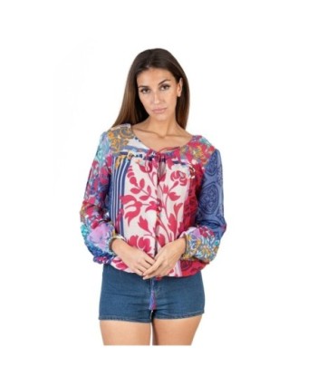 Isla Bonita Moda By SIGRIS - Camisa de Mujer Manga Larga, Estilo Bohemio y Elegante