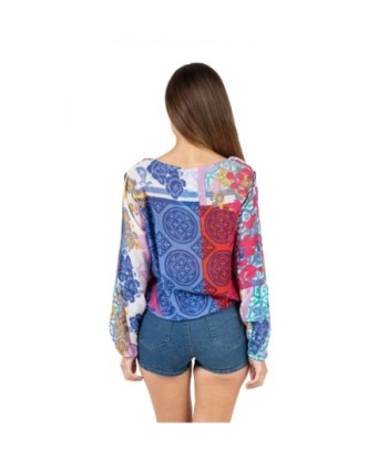 Isla Bonita Moda By SIGRIS - Camisa de Mujer Manga Larga, Estilo Bohemio y Elegante