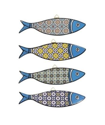 ORIGEN Home Decor Colgante pez 4 U Colgantes | Colgante Azul - 1x30x8cm
