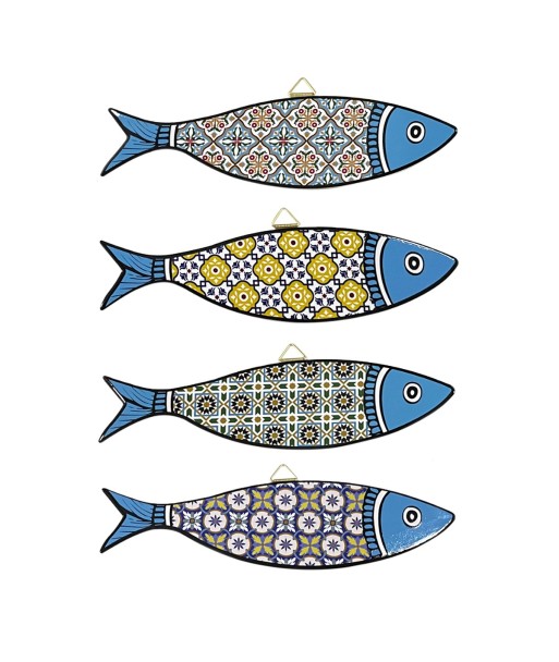 ORIGEN Home Decor Colgante pez 4 U Colgantes | Colgante Azul - 1x30x8cm