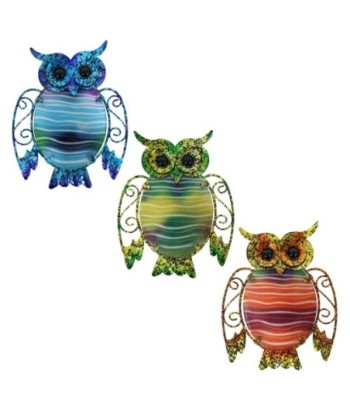ORIGEN Home Decor Adorno Pared Búho 3 U Jardin | Adorno Pared Jardín Multicolor - 20x15x1cm
