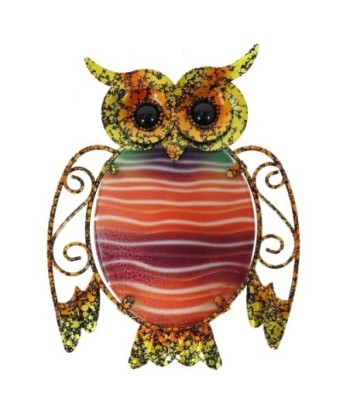 ORIGEN Home Decor Adorno Pared Búho 3 U Jardin | Adorno Pared Jardín Multicolor - 20x15x1cm