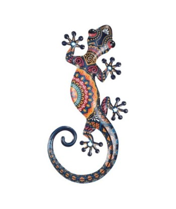 ORIGEN Home Decor Adorno Pared Lagarto Jardin | Adorno Pared Jardín Naranja - 1x30x13cm