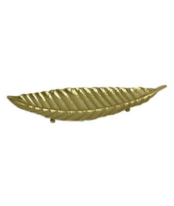 ORIGEN Home Decor Bandeja vaciabolsillos hoja Bandejas | Bandeja de Decoración Dorado - 8x49x18cm