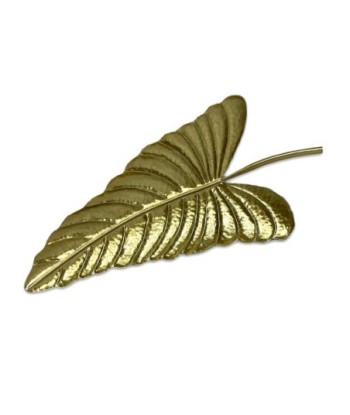 ORIGEN Home Decor Bandeja vaciabolsillos hoja Bandejas | Bandeja de Decoración Dorado - 7x47x23cm