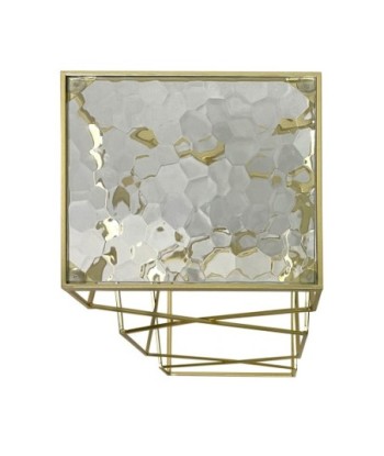 ORIGEN Home Decor Mesas 2 U Mueble Auxiliar | Mesa auxiliar Dorado - 70x32x32cm