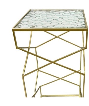 ORIGEN Home Decor Mesas 2 U Mueble Auxiliar | Mesa auxiliar Dorado - 70x32x32cm