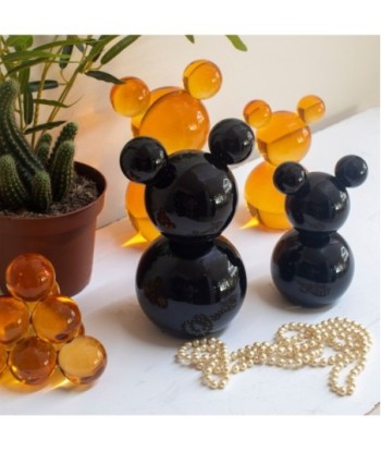 ORIGEN Home Decor Figura cristal Miniaturas | Figura de Sobremesa Negro - 14x8x8cm