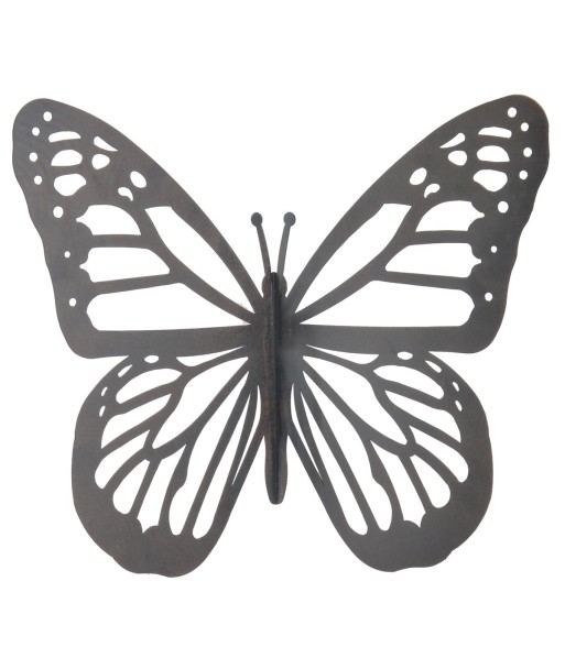 ORIGEN Home Decor Adorno Pared Mariposa Apliques Metal | Aplique Metal Gris - 17x35x35cm
