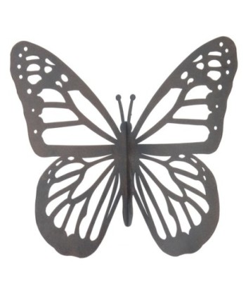 ORIGEN Home Decor Adorno Pared Mariposa Apliques Metal | Aplique Metal Gris - 12x25x25cm