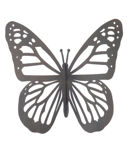 ORIGEN Home Decor Adorno Pared Mariposa Apliques Metal | Aplique Metal Gris - 12x25x25cm