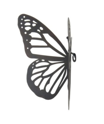 ORIGEN Home Decor Adorno Pared Mariposa Apliques Metal | Aplique Metal Gris - 12x25x25cm
