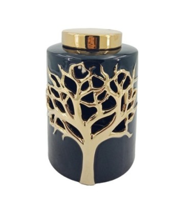 ORIGEN Home Decor Jarrón Jarrones Y Portavelas | Jarrón Dorado - 23x14x14cm