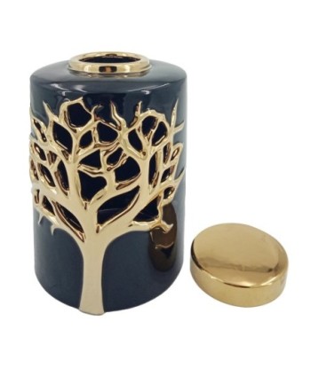 ORIGEN Home Decor Jarrón Jarrones Y Portavelas | Jarrón Dorado - 23x14x14cm