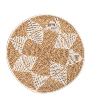 Adorno de Pared Natural de Palma y Hierba Marina para Decoración de Jardín y Espacios Exteriores, 62 cm x 8 cm