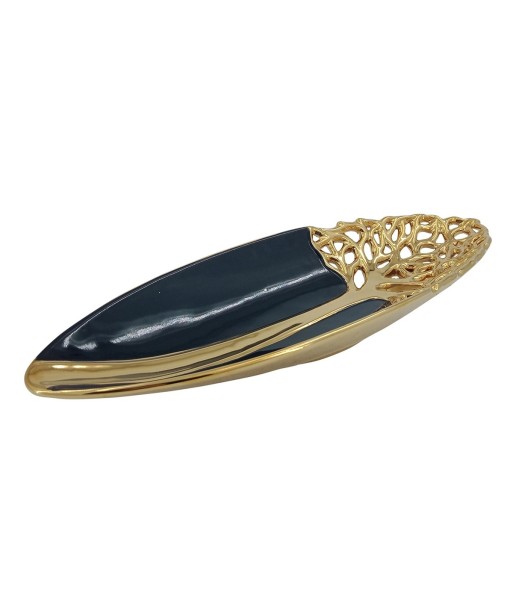 ORIGEN Home Decor Plato Jarrones Y Portavelas | Plato Negro - 5x36x12cm