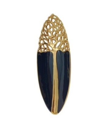 ORIGEN Home Decor Plato Jarrones Y Portavelas | Plato Negro - 6x47x16cm
