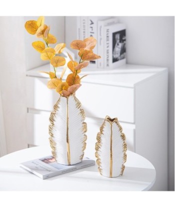 ORIGEN Home Decor Jarrón Jarrones Y Portavelas | Jarrón Blanco - 31x17x8cm