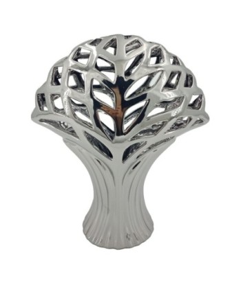 ORIGEN Home Decor Figura Árbol Jarrones Y Portavelas | Figura de Sobremesa Plateado - 23x19x10cm
