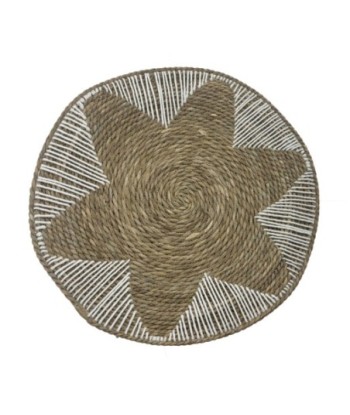 Adorno de Pared Natural de Palma y Hierba Marina para Decoración de Jardines y Espacios Exteriores, 52 cm