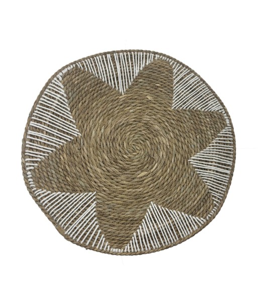 Adorno de Pared Natural de Palma y Hierba Marina para Decoración de Jardines y Espacios Exteriores, 52 cm