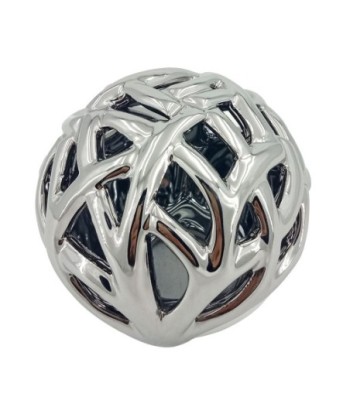 ORIGEN Home Decor Bola decorativa Árbol Vida Jarrones Y Portavelas | Figura de Sobremesa Plateado - 9x9x9cm