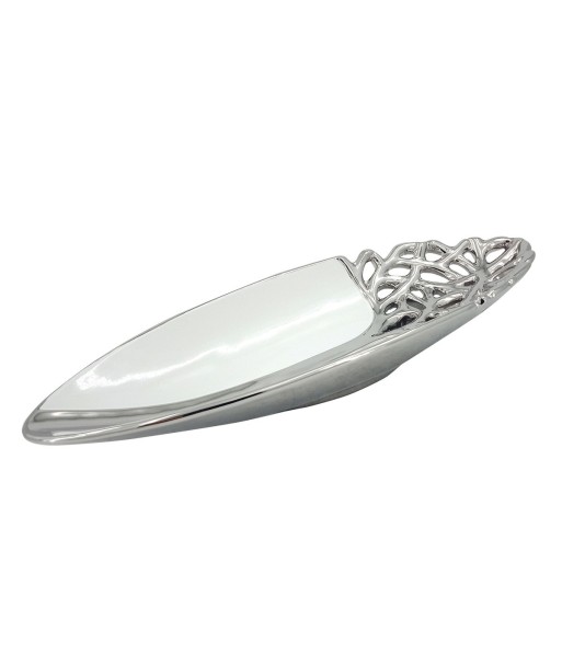 ORIGEN Home Decor Plato Jarrones Y Portavelas | Plato Plateado - 5x36x13cm