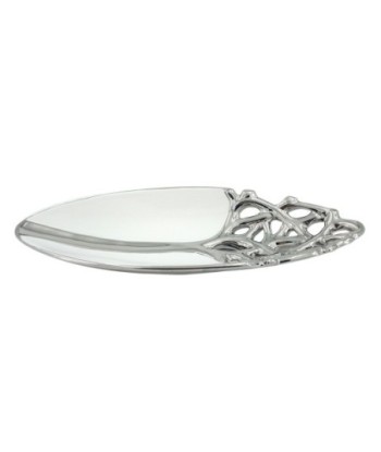 ORIGEN Home Decor Plato Jarrones Y Portavelas | Plato Plateado - 6x47x16cm