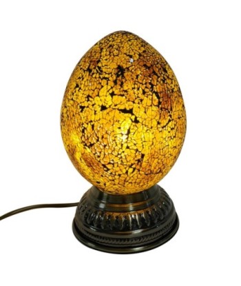 ORIGEN Home Decor Lámpara huevo sobremesa Lamparas | Lámpara de Sobremesa Amarillo - 23x15x15cm