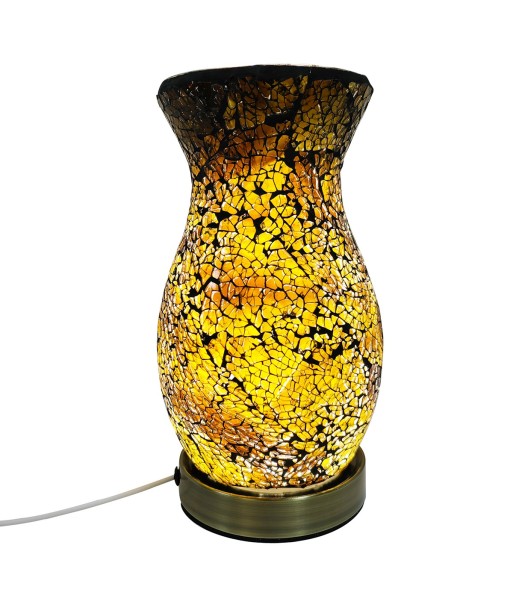 ORIGEN Home Decor Lámpara mosaico Lamparas | Lámpara de Sobremesa Amarillo - 22x12x12cm