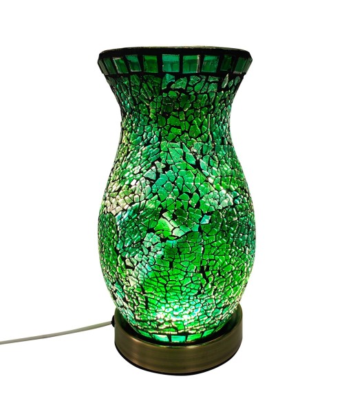 ORIGEN Home Decor Lámpara mosaico Lamparas | Lámpara de Sobremesa Verde - 22x12x12cm