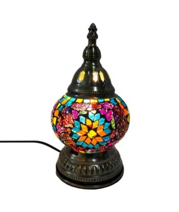 ORIGEN Home Decor Lámpara mosaico Lamparas | Lámpara de Sobremesa Negro - 22x12x12cm