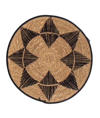 Adorno de Pared Natural de Palma y Hierba Marina para Decoración de Jardín, 52 cm - Elegante Cuadro de Pared