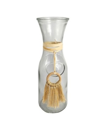 ORIGEN Home Decor Jarrón Jarrones Y Portavelas | Jarrón Transparente - 27x10x10cm