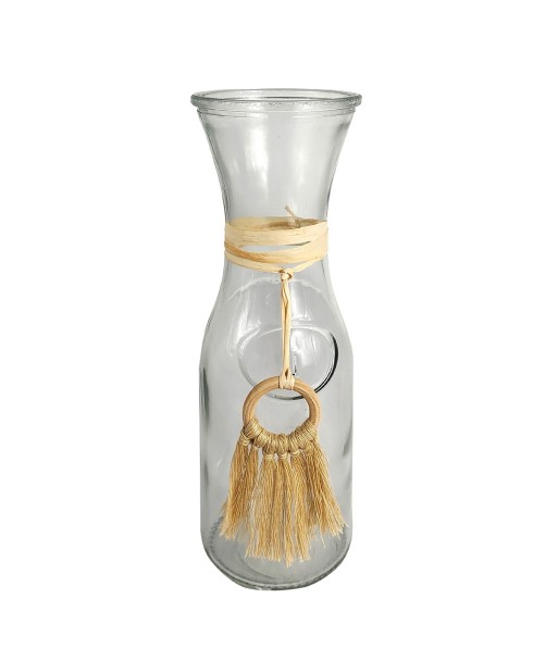ORIGEN Home Decor Jarrón Jarrones Y Portavelas | Jarrón Transparente - 27x10x10cm