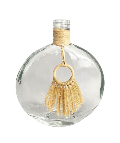 ORIGEN Home Decor Jarrón Jarrones Y Portavelas | Jarrón Transparente - 18x17x5cm