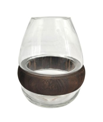 ORIGEN Home Decor Jarrón Jarrones Y Portavelas | Jarrón Transparente - 18x16x16cm
