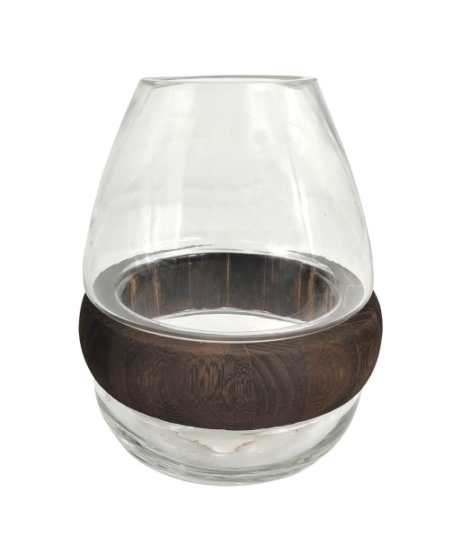 ORIGEN Home Decor Jarrón Jarrones Y Portavelas | Jarrón Transparente - 18x16x16cm