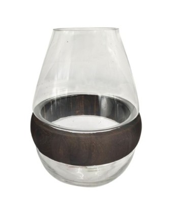 ORIGEN Home Decor Jarrón Jarrones Y Portavelas | Jarrón Transparente - 25x18x18cm
