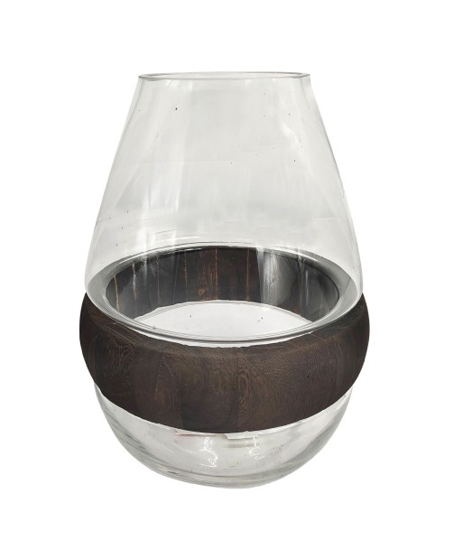 ORIGEN Home Decor Jarrón Jarrones Y Portavelas | Jarrón Transparente - 25x18x18cm