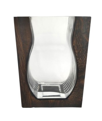 ORIGEN Home Decor Jarrón Jarrones Y Portavelas | Jarrón Transparente - 24x18x6cm