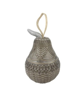 ORIGEN Home Decor Figura Pera Varios | Figura de Pera Plateado - 19x14x14cm