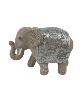 ORIGEN Home Decor Figura Elefante Africanas Y Elefantes | Figura de Elefante Plateado - 12x18x8cm