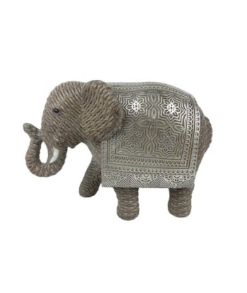 ORIGEN Home Decor Figura Elefante Africanas Y Elefantes | Figura de Elefante Plateado - 15x23x10cm