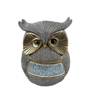 ORIGEN Home Decor Figura Búho Buhos | Figura de Búho Plateado - 20x15x12cm