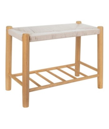 ORIGEN Home Decor Banco de madera de paulonia Mueble Auxiliar | Banqueta Dorado - 44x59x30cm