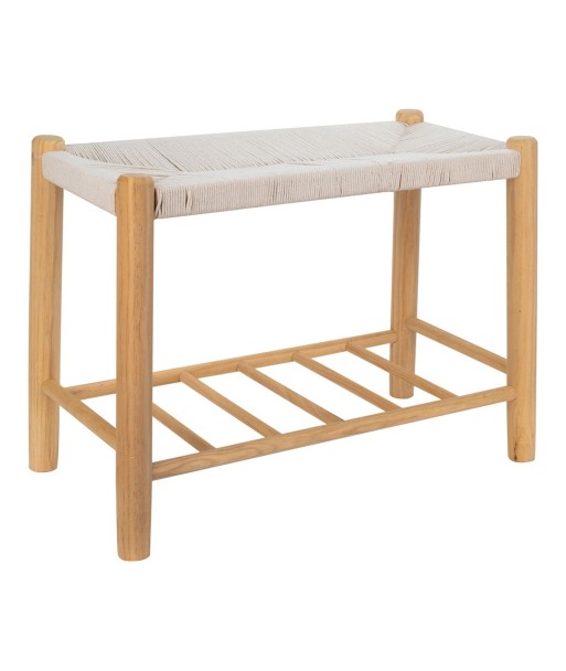 ORIGEN Home Decor Banco de madera de paulonia Mueble Auxiliar | Banqueta Dorado - 44x59x30cm