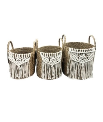 Cestas de Almacenamiento Naturales S/3 para Decoración y Organización del Hogar, Estilo Boho y Funcionalidad