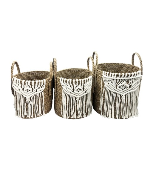 Cestas de Almacenamiento Naturales S/3 para Decoración y Organización del Hogar, Estilo Boho y Funcionalidad